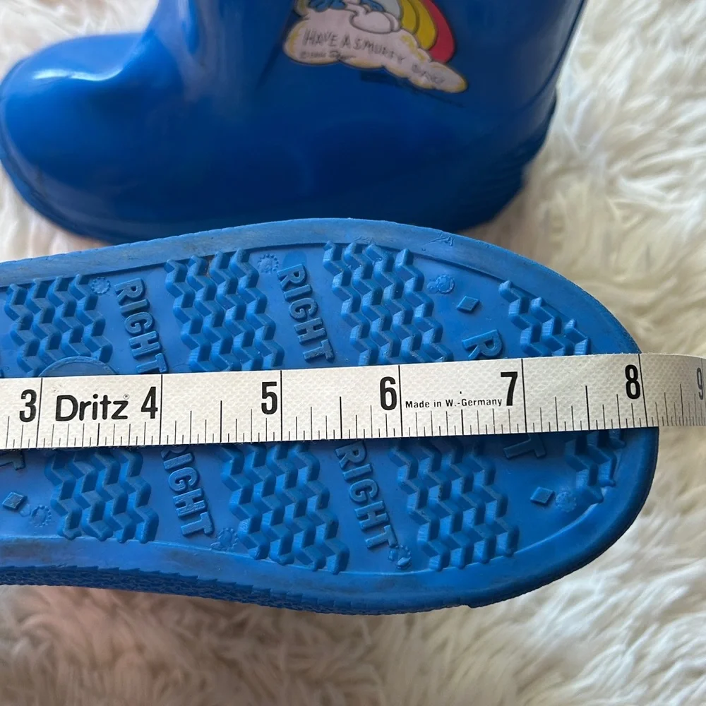 Kids Rain Smurf Boots Size 11 Blue-Vintage. Peyo Smurf Boots-Kids Rain boots